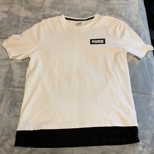 Men’s Puma T-shirt (White) (Very Lightly Used)